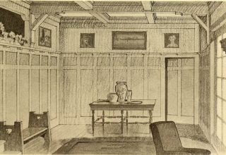 Original built-in cabinetry in the dining room