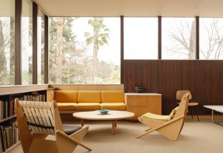 Living room with radiant slab floor